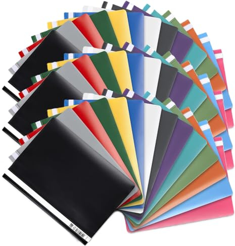 Oxford Schnellhefter A4, aus PP, Kunststoff, für ca. 160 DIN A4-Blätter (Klassisch, 14 Farben, 3 Packungen)