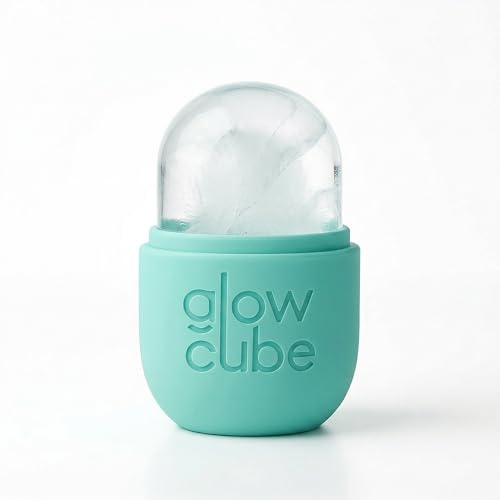 GlowCube™ Rouleau Glace Visage Réutilisable - Ice Roller Visage Yeux Anti-Poches Cernes - Massage Facial Cryothérapie Soin Beauté Femme (Turqoise)