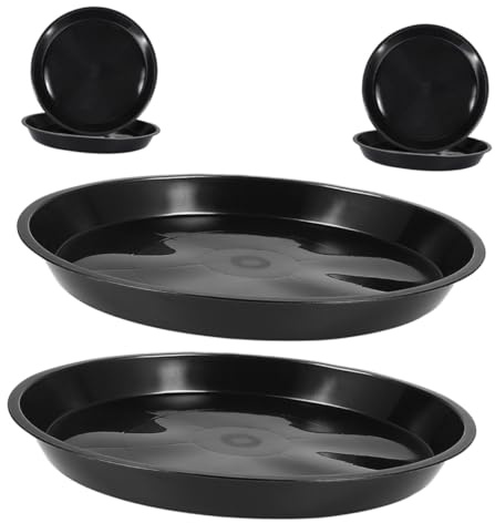 Artibetter 6 pièces Lot de Soucoupes Rondes Plastique pour Pots de Fleurs Plateau Récupérateur Eau pour Intérieur et Extérieur Plateau pour Plantes Succulentes et Cactus sous-Plat de Pots
