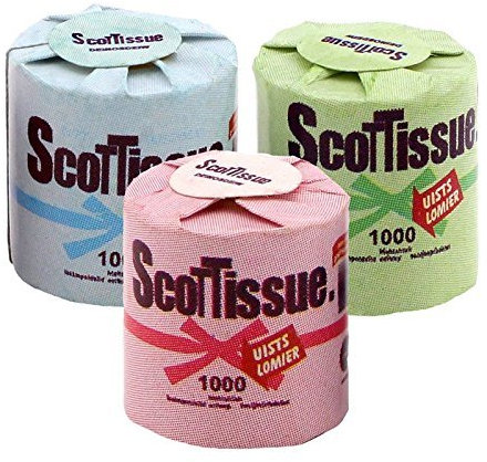 MyTinyWorld 2 x Dolls House Miniature Set Of Three Mixed Colour Toilet Rolls