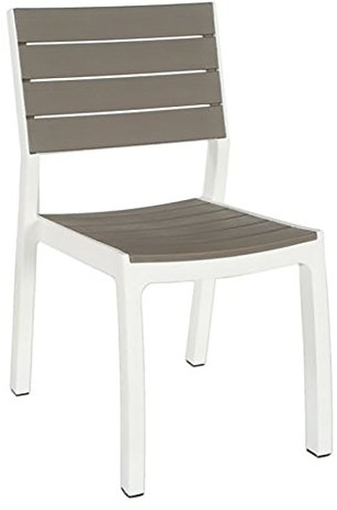 Keter - Sedia da giardino Harmony senza braccioli, Beige/Tortora