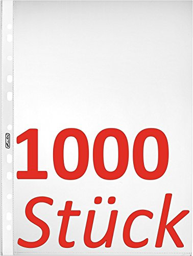 Herlitz 5824008 Prospekthülle, A4, glasklar, 0,05 mm (1000) (glasklar, 1000)