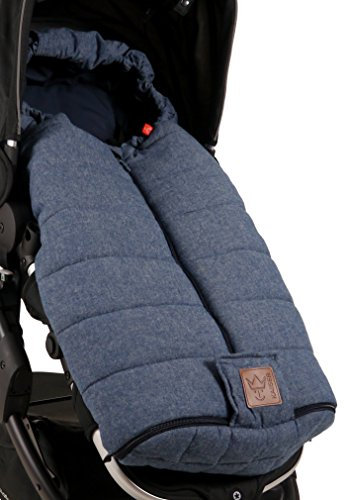 Kaiser 6572872 All Season-Kinderwagen-Fußsack Melly Melange, Navy Melange