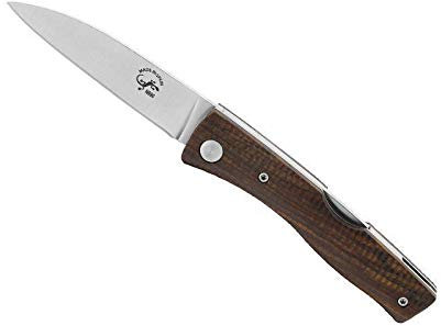 Salamandra 64254 Couteau, lame acier inox N690Co à cran, manche 10 cm bois cocobolo strié
