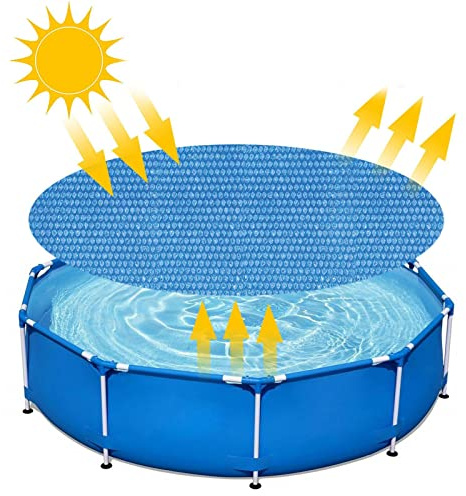 Saiki Rund Poolabdeckung, Pool Solarabdeckplane Ø 300 cm, Solar Schwimmbadabdeckung Für Rund Frame Pool/Aufblasbar Family Pool, Pool Wärmeplane Abdeckplane Solarplane Solarabdeckung Poolheizung