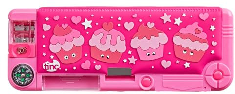 Tinc - Mehrfach Unterteiltes Federmäppchen mit Reißverschluss - Ideal für Schule und Büro - Elegantes Accessoire zur Organisation Ihrer Schreibwaren
