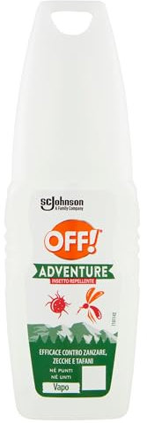 OFF! Adventure Vapo Repellente Zanzare Zecche e Tafani, 100ml