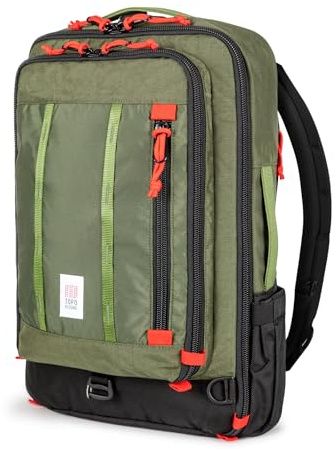 Topo Designs Global Travel Bag – 30L or 40L - Carry-On Compliant Most Airlines, Durable Travel Duffel Bag, Clam Shell Main Pocket, Laptop Sleeve, Backpack, Luggage (30L / Original Olive)