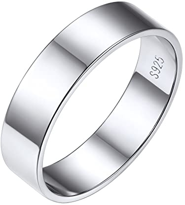 Bestyle Ring Damen 925 Sterling Silber Verlobungsring Ringbreite 5mm Größe 62 Hochzeitsringe Eheringe Verlobungsring Trauringe Ewigkeitsring