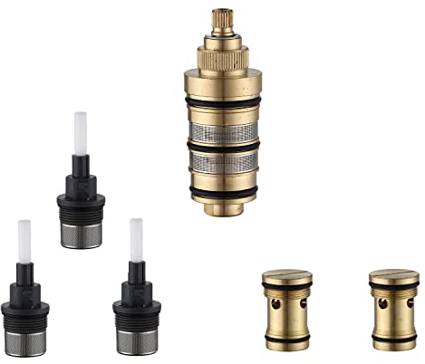 Brass Ceramic Shower Valve Shower Mixer Valve Core Replacement Parts Thermostatic Shower Valve Cartridge For AYIVG 3 Functions Thermostatic Shower System Series
