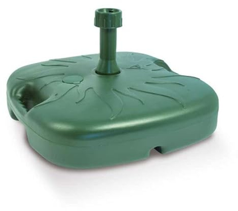 URBNLIVING 18L White Anthracite Garden Patio Plastic Umbrella Stand Sun Shade Parasol Base (Green)