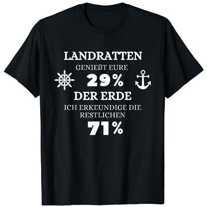 Segeln Witziger Landratten Kapitän Schifffahrt Spruch Männer T-Shirt