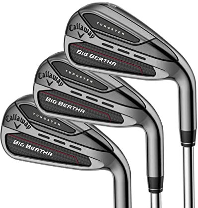 Callaway CG Ir Big Bertha 23, Set da Golf in Ferro Uomo, Nero e Rosso