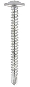Baypole Screws - Wafer Flange - Self-Drilling Point - Zinc Window Fixing Screw (Pack of 20, 50, 100) (50, 4.8x50)