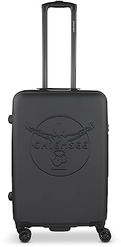 Chiemsee Koffer “Jumper M” mit 4-Rollen, Hartschalenkoffer aus recyceltem PET, schwarz