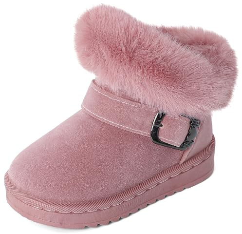 MK MATT KEELY Stövlar Flicka Vinter Stövlar Snö Baby Barn Vatten Stövlar Med Gummisula Halkfria Utomhus, Rosa, 29 EU