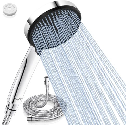 FASDUNT Duschkopf 5Strahlarten mit 𝟮M Premium Schlauch