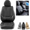 VEVOR Fundas de Asiento Universales Delanteros, 6 Piezas de Funda de Asiento de Piel Sintética, Diseño Completamente Cerrado, Reposacabezas Desmontable y Compatible con Airbag, para los Coches, Negro