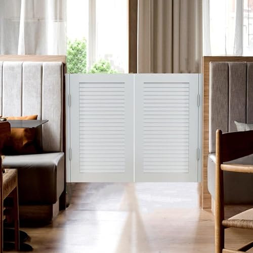 Kanduo halbhohe Türöffnungen Innenflur-Café-Schwingtüren, Fensterläden-Schwingtüren, Bar-Badezimmer-Türen mit halber Taille, individuelle Größen erhältlich Schiebe-Schwenktür(Color:Blu,Size:80x90cm(Wx