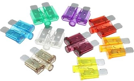 10PCS 5A 10A 15-40A Mittlere Größe Auto Sicherung Einsätze Auto Versicherung Tabletten Mittlere Sicherung Mit Lampe Auto Einsätze sicherung Mit Box Und Clip(Size:35A)