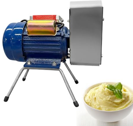 ZyKnaurral Schiacciapatate Elettrico, Albero e ingranaggio per schiacciapatate in Acciaio Inossidabile da 750 W, Liscio e fine, Uscita 20-30 kg/H, Adatto per Aglio, pomodori