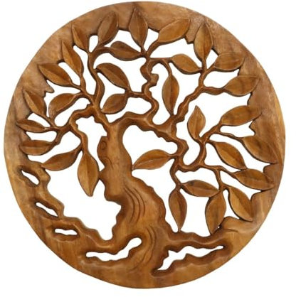 Oriental Galerie Lebensbaum Wandbild Wanddeko Mandala Zeichen Wandrelief Symbol Mythologie Deko Holz 40 cm