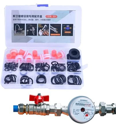 O-Ring-Set, Gummi-O-Ring-Sortiment-Kit, Sortimentssatz O-Ringe Wasserhahn-Unterlegscheiben, Ersatzteile, Gummiringe, Unterlegscheiben-O-Ringe, Dichtungssatz für Wasserhahn-Schlauchzapfen