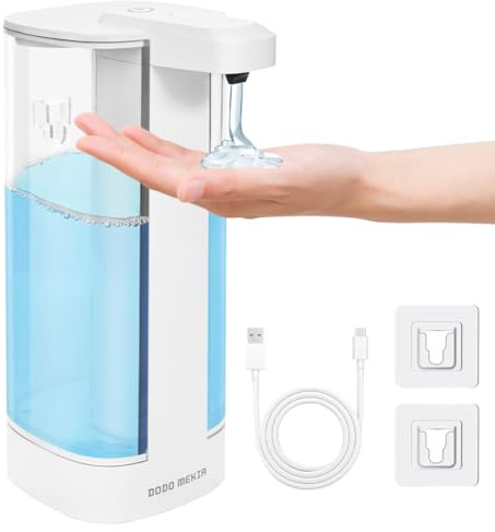SOARFLY Automatischer Seifenspender, Seifenspender Automatisch Wandmontage, 500ml USB Wiederaufladbar Elektrischer Seifenspender mit Sensor, IPX5 Seifenspender Sensor für Bad, Küche und Hotel