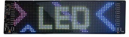 5V/ 2A USB LED-Anzeigetafel, Programmierbar LED-Schild FPCB Leuchtschild für Auto LKW Geschäft Bar Text/Graffiti (17,3×7cm)