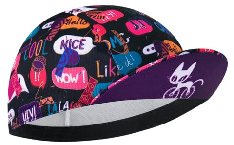 Corsehild Gorra de ciclismo para hombre y mujer, sombrero de ciclismo debajo del casco, poliéster, transpirable, absorbe el sudor, Qin10, talla única