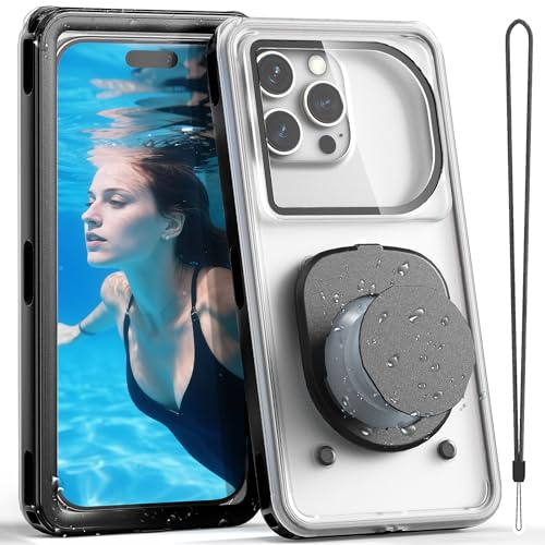 Pochette de téléphone étanche IPX8 de 30 m, coque étanche pour iPhone 11-17/Pro Max, Sam S24 (jusqu'à 6,9), résistante aux chutes et écran tactile HD étanche pour la natation, la plongée avec tuba