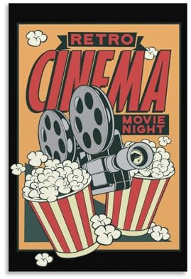 Póster de cine cinéfilo retro de los años 80, impresión artística estética para el hogar, 30 x 45 cm
