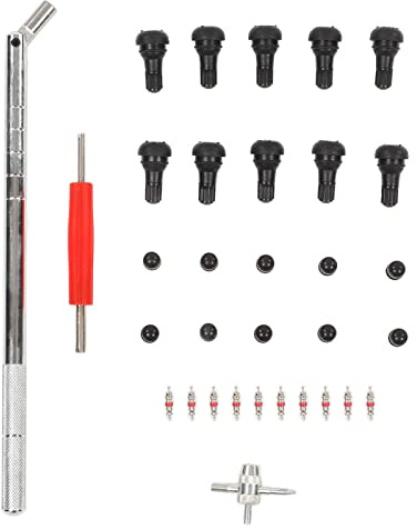 Conjunto de Herramientas de reparación del válvula de válvula de neumáticos de 33 Piezas: Kit de instalador y removedor Duradero para Mantenimiento eficiente de vehículos