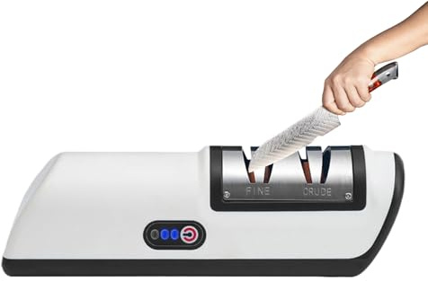Afilador de cuchillos eléctrico, afilador de tijeras de 3 niveles, carga automática por USB, herramienta de afilador de jardín, para pulir máquinas de afeitar, trabajos de cocina, jardín, personas