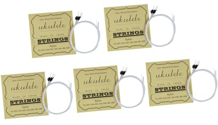 ERINGOGO 5 Stück Ukulelen Saiten aus Nylon Universelles für 21/23/26 Zoll Robust und Klarer Klang für Reparatur und Ersatz