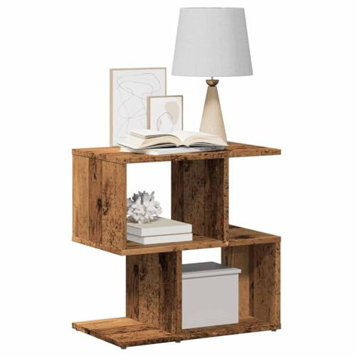 XHNIFBN Comodino effetto legno anticato, 50 x 30 x 51,5 cm, in legno con portata di 60 kg, moderna console da notte per camera da letto, soggiorno, corridoio
