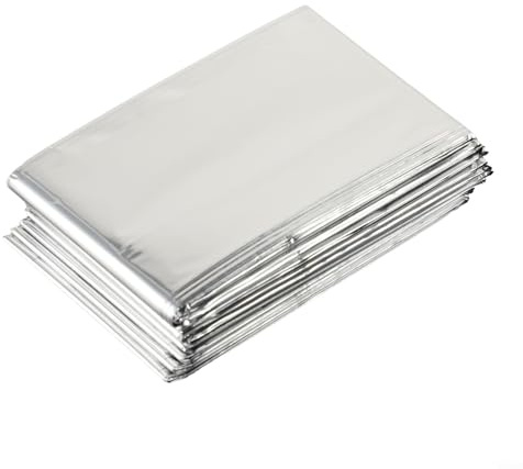 Highly Reflective Polyester Film Silver Blanket for Greenhouse Plant Growth, 130x210cm Survival Thermal Foil for Camping Tent Room Division and(160cm X 210cm)