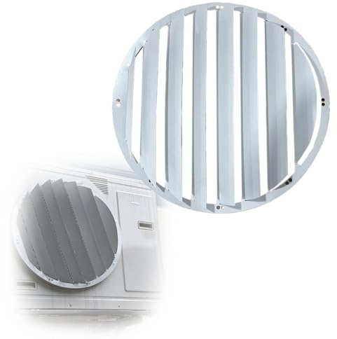 GFLPSQIA Deflector Aire Acondicionado 25 40 50 60 70 80 90 Cm De Diámetro Deflector De Aire Acondicionado Exterior, Cubierta Guía Viento Cerca del Compresor, Rejilla Protectora(Dia 38 cm)