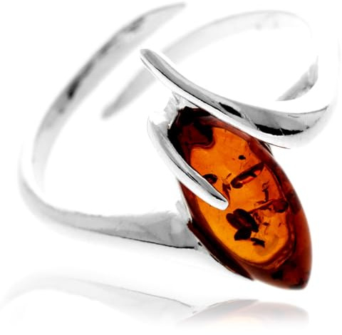 SilverAmber - GL413A - Bague Femme - Ambre - Argent 925/1000