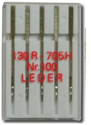 20 Leder Nähmaschinennadeln - Nr. 100 - Flachkolben - 130R / 705H