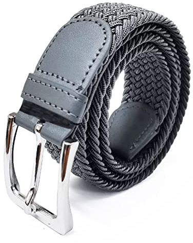 Glamexx24 Elastischer Gürtel Unisex, Geflochtener Stretchgürtel für Damen & Herren, Stufenlos Verstellbarer Stoffgürtel ohne Löcher, Flechtgürtel für Jeans & Freizeithosen (Breite: 3,5 cm)