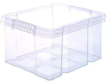 BigDean 2x Stabile Kunststoffbox 44x35x24cm Eurobox Dreh und Stapelbar | passend für Kastenregale