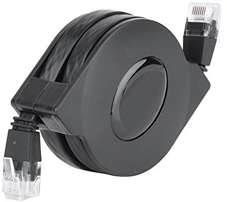 Kafuty Câble réseau Cat7, rétractable pour réseau de routeur Modem Switch Commutateur Ethernet pour câble Internet Plat à Haute Vitesse, Modem, routeur(2m)