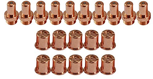 RIVERWELD C1402 Elektrode & C1308 Plasma-Düsen-Kits für CEBORA P70 CP-70 CB70 Plasma schneider Tack 20pcs | Sowohl für Cebora Prof 70A P70 CP-70 als auch für Trafimet CB70 Plasmaschneidbrenner