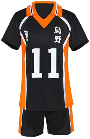 COMING Karasuno Uniforme Shouyou Hinata - Costume pour Halloween - Cosplay - T-shirt et short - Maillot de volley-ball, Couleur 17, L