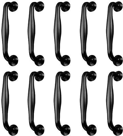 SHEEPPING 10 Stück Möbelgriffe Schwarz Küchengriffe Schrankgriffe Stangengriff 96mm Griffe Schrank Türgriff Schubladengriffe