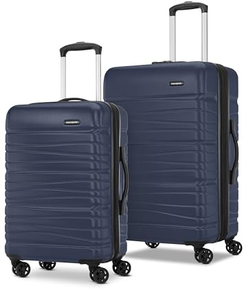 Samsonite Evolve SE Hardside Expandable Luggage with Spinners, Classic Navy, 2PC SET (Carry-on/Medium)