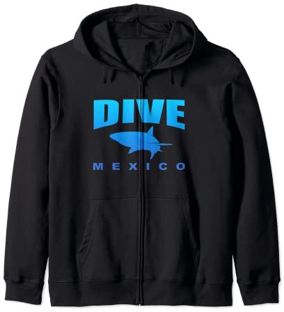 Tauchen Sie Mexiko, Tauchen in Mexiko mit Haien (blau) Kapuzenjacke