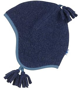 Finkid Norsu Kinder Zipfelmütze aus Wollfleece mit Ohrenschutz