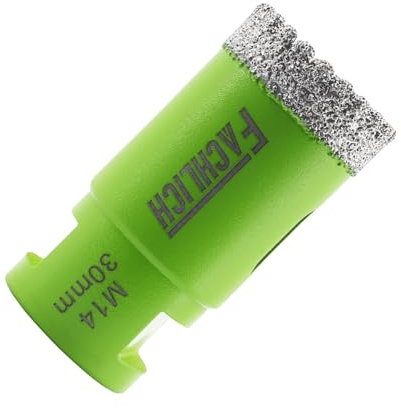FACHLICH Diamond Core Drill Bit 30mm Tile Hole Saw M14 Thread for Porcelain Tile Granite Marble Masonry
